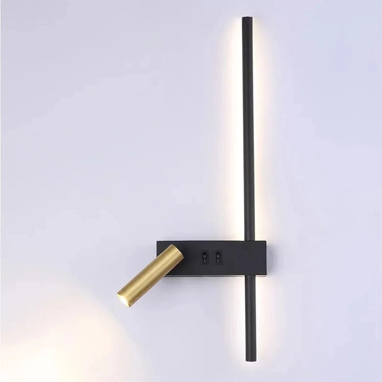Lampada Da Parete APP1439-2-W Black Gold Left