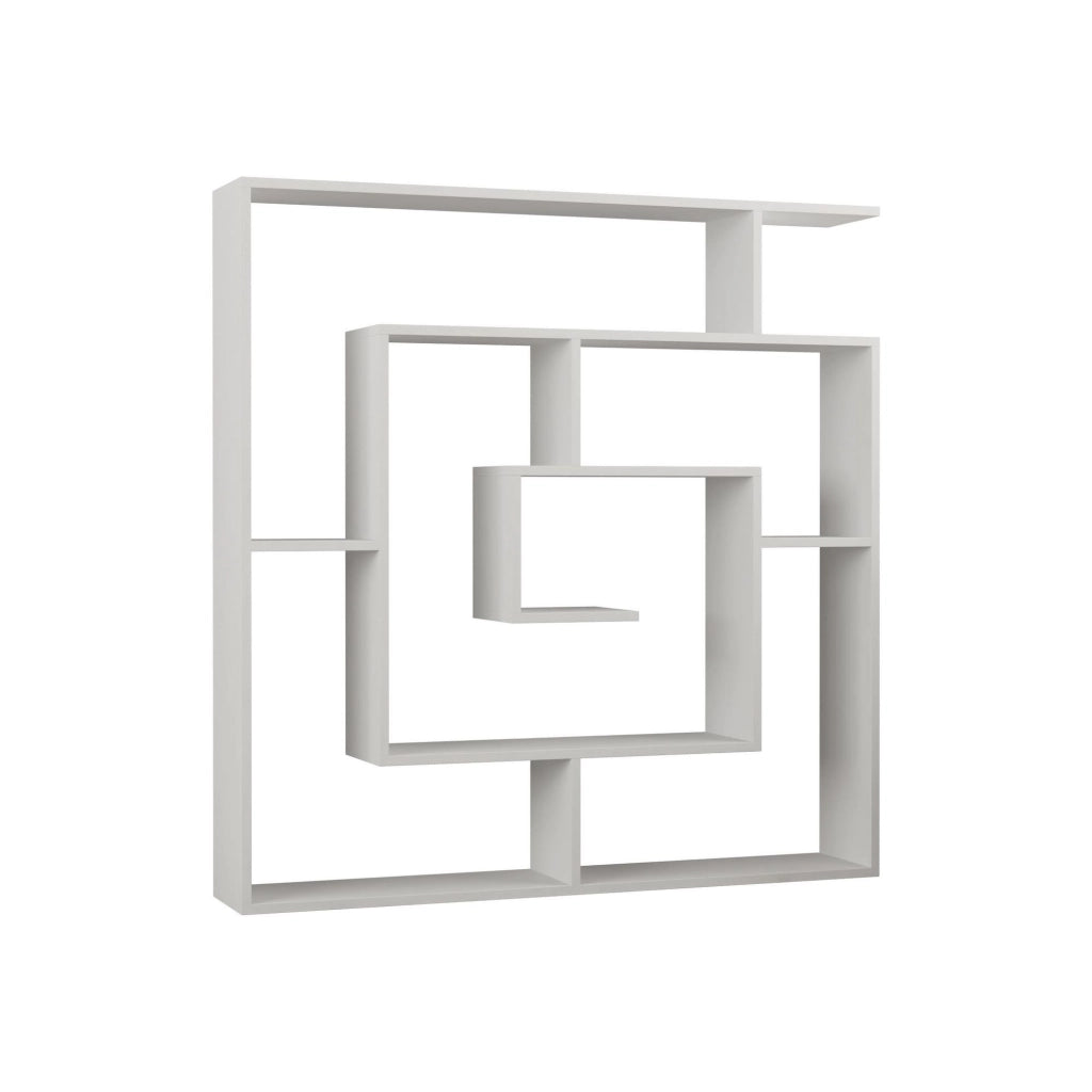 Libreria in legno "Labirent" - 125 x 22 x 129 cm - Bianco