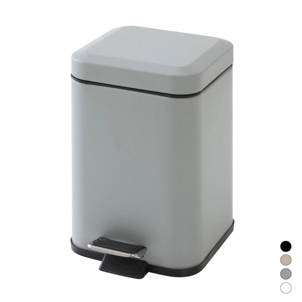 Pattumiera quadrata 3L FERID nera 16x16x25 cm