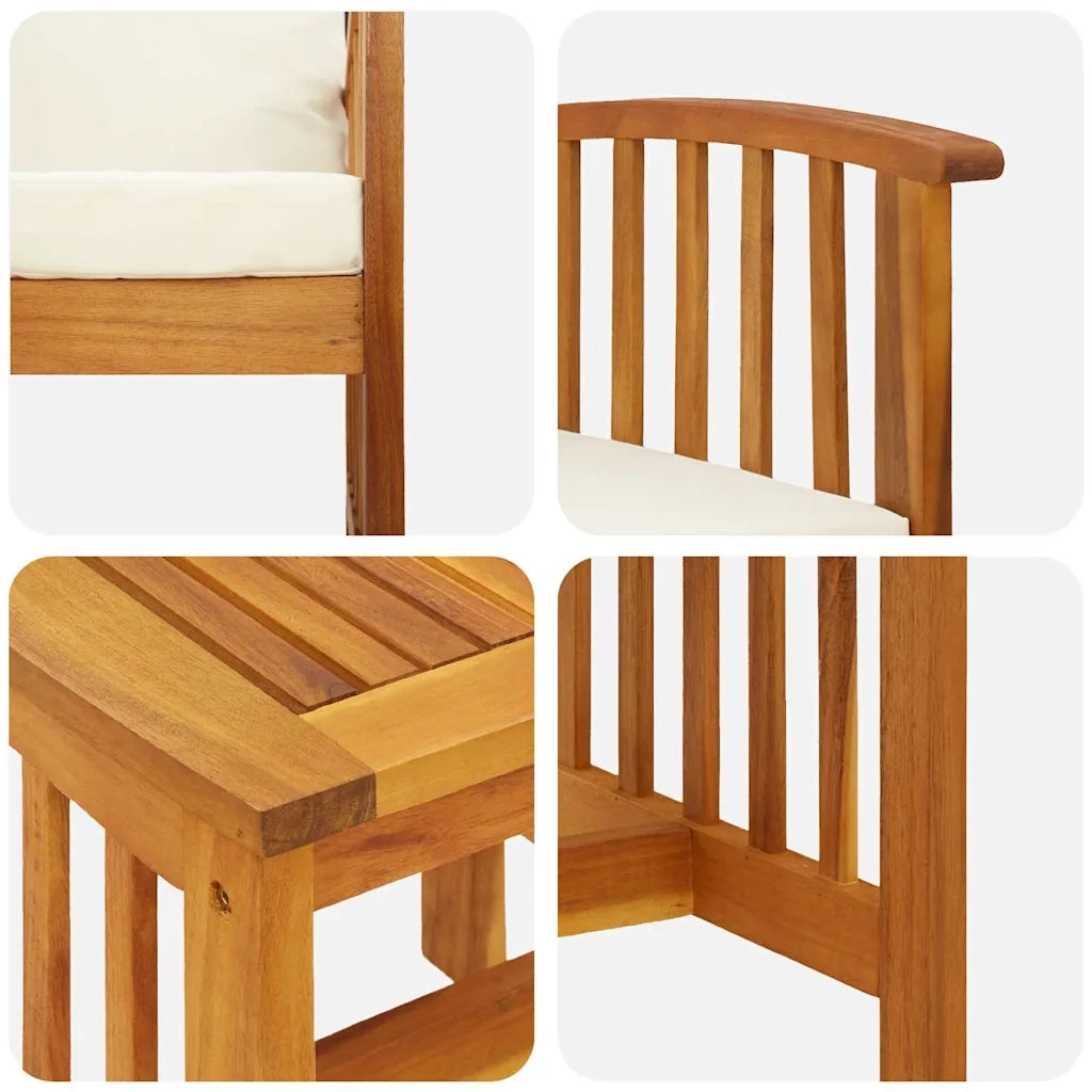 Set Divano da Giardino con cuscino 3 pcs Olio Naturale 4106447