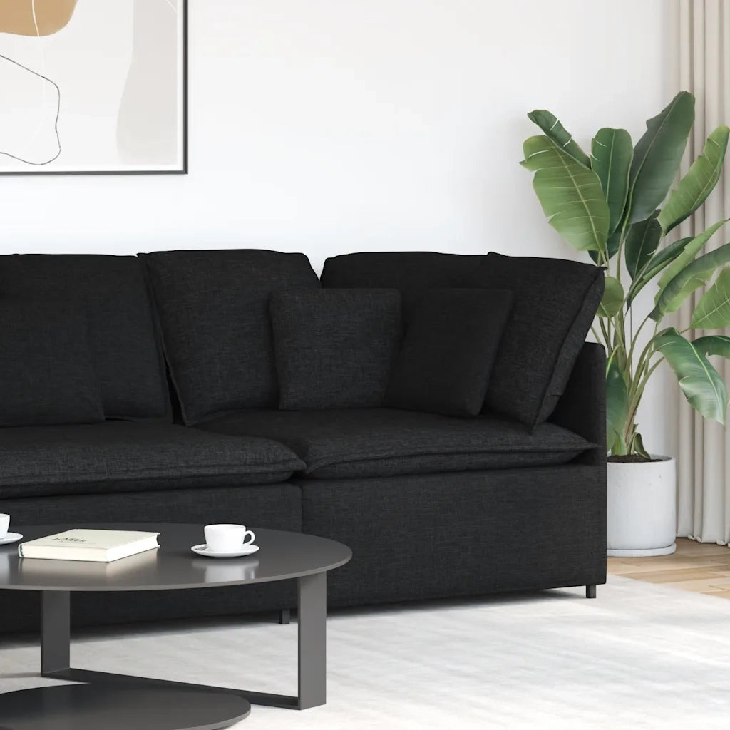 Modulo Angolare Divano Modulare con Cuscini Nero 100 cm CFW4378446