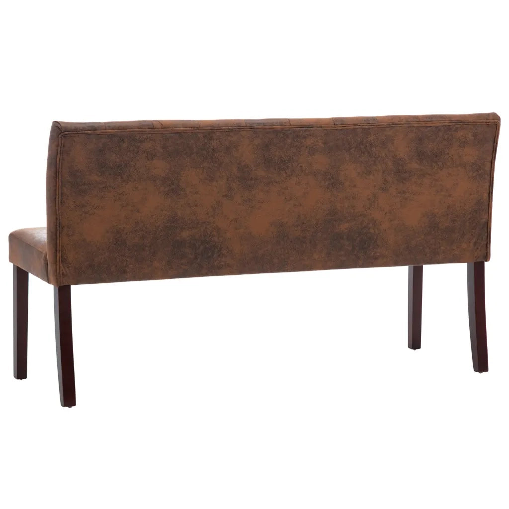 Panca 148,5 cm Marrone in Similpelle Scamosciata 288571