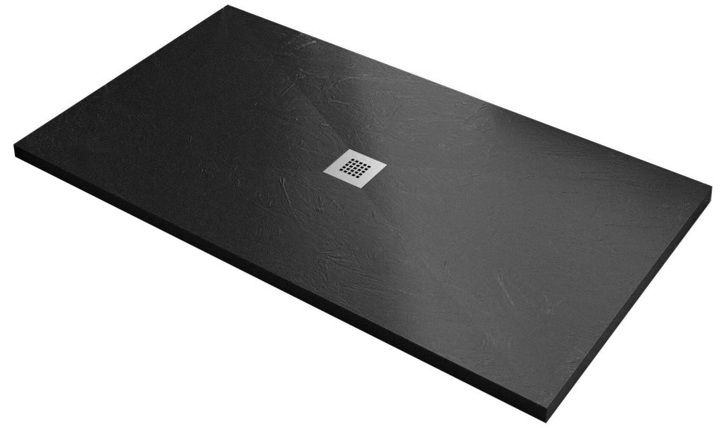 Piatto Doccia in Pietra 90x110 cm Bonussi Ardesia Stone Central Nero