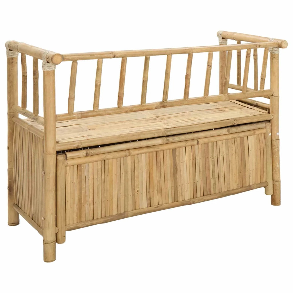 Panca da Giardino con Contenitore Naturale 110 x 47 x 80 cm 42028075