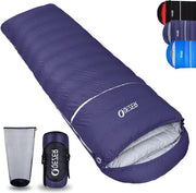 Sacco da campeggio estivo fino a -18 °C - sacco da dono leggero e caldo - 620 fp piuma premium - campeggio escursione trekking outdoor