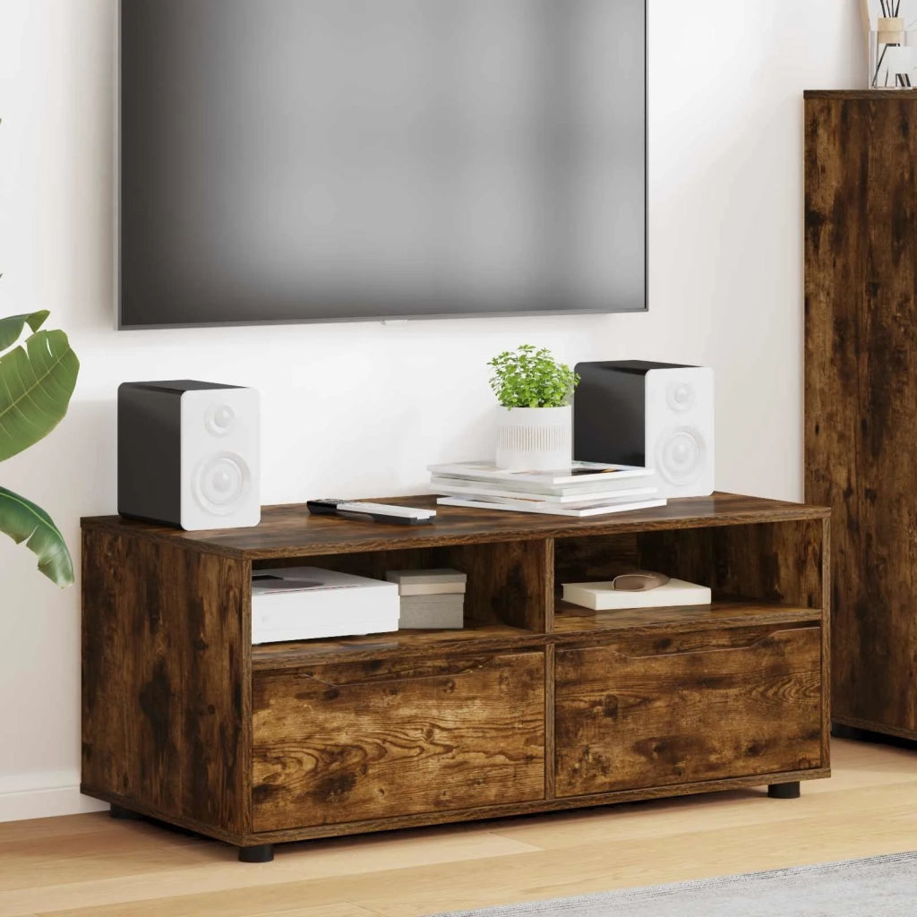 Mobile TV Rovere fumé 100 x 48 x 43 cm Legno multistrato 888932