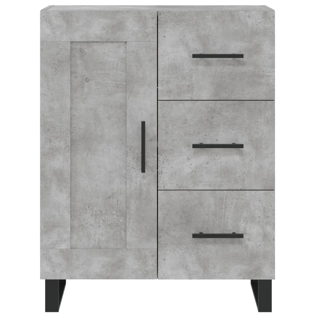 Credenza-Buffet-Armadio da cucina Grigio Cemento 69,5x34x180 cm in Legno Multistrato 465332