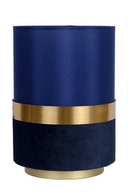 Lampada da tavolo lino blu oro E14 Lucide Extravaganza