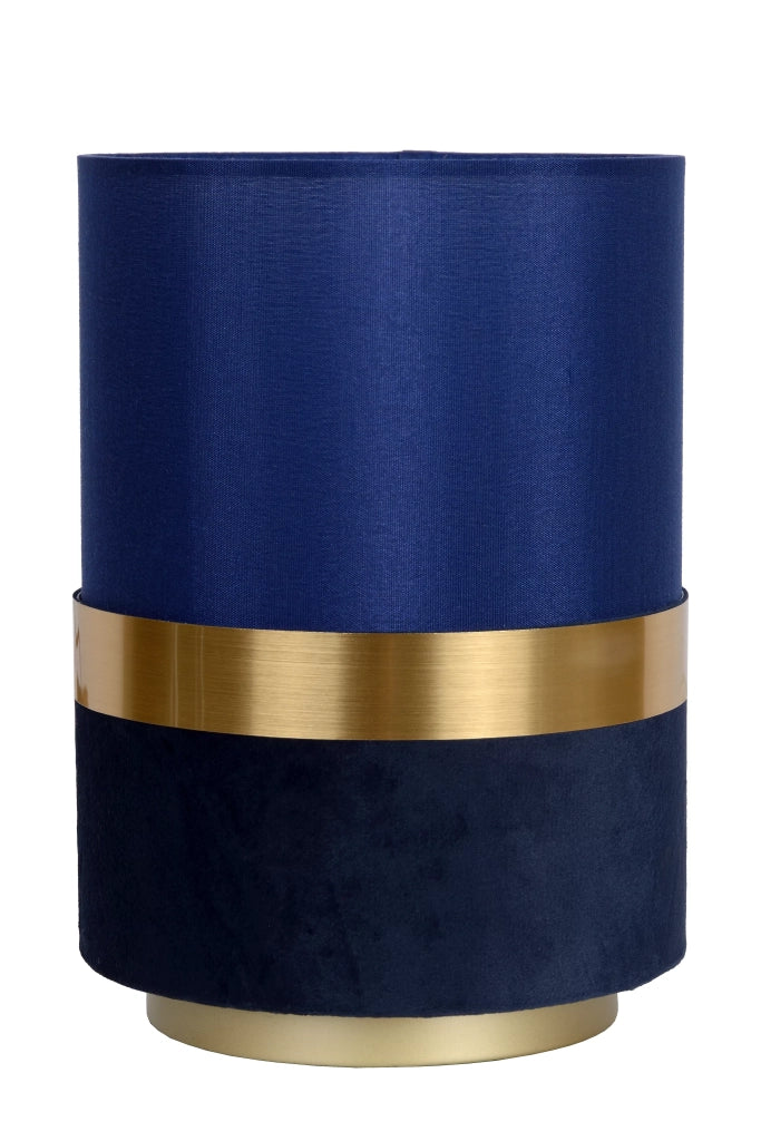 Lampada da tavolo lino blu oro E14 Lucide Extravaganza