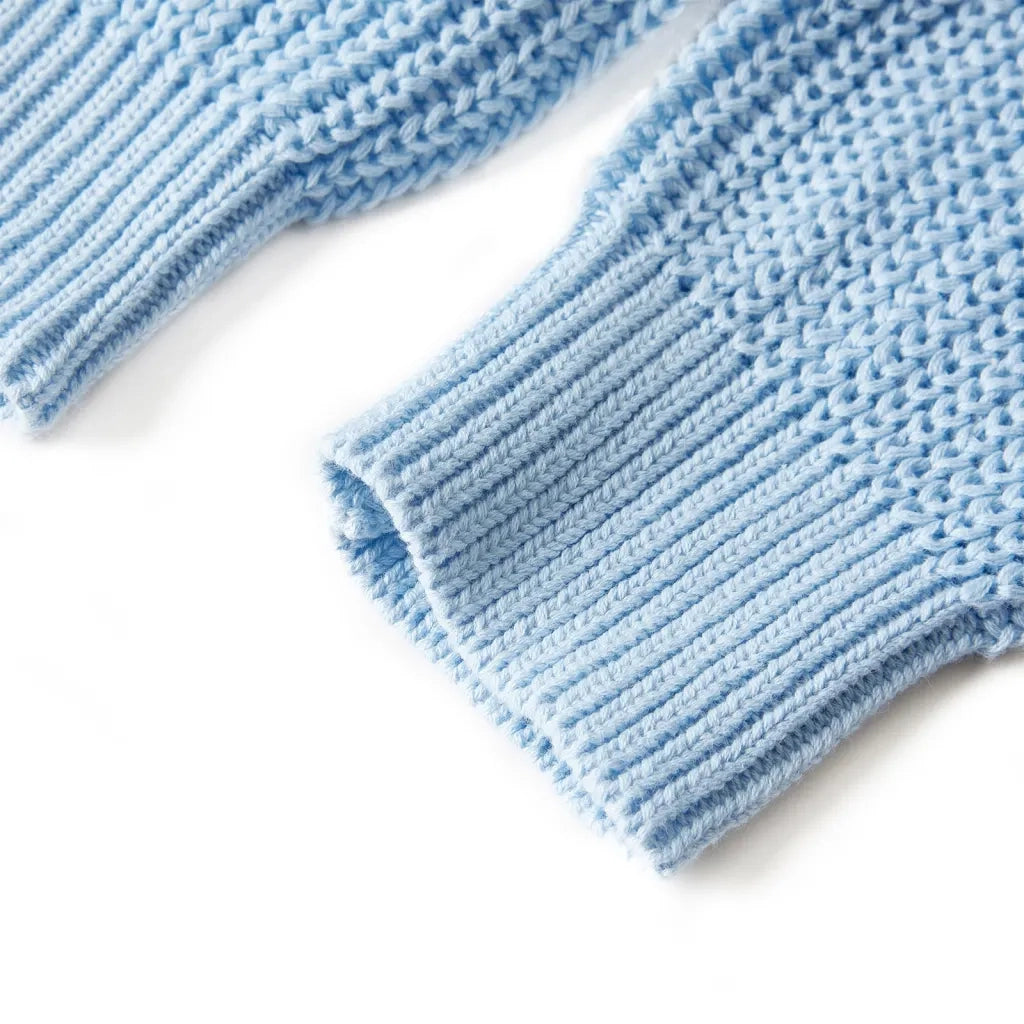 Cardigan da Bambina Lavorato a Mano Blu 128 CFW8627282