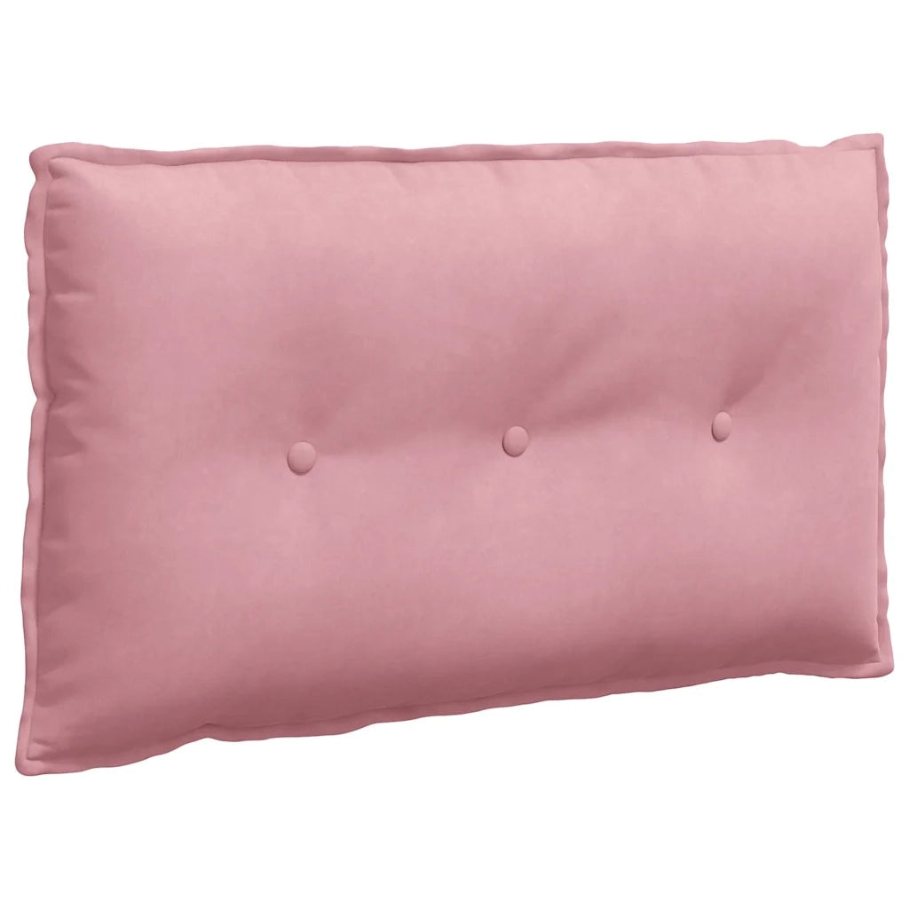 Cuscino per Schiena Rosa 80 x 50 cm Tessuto in Cords