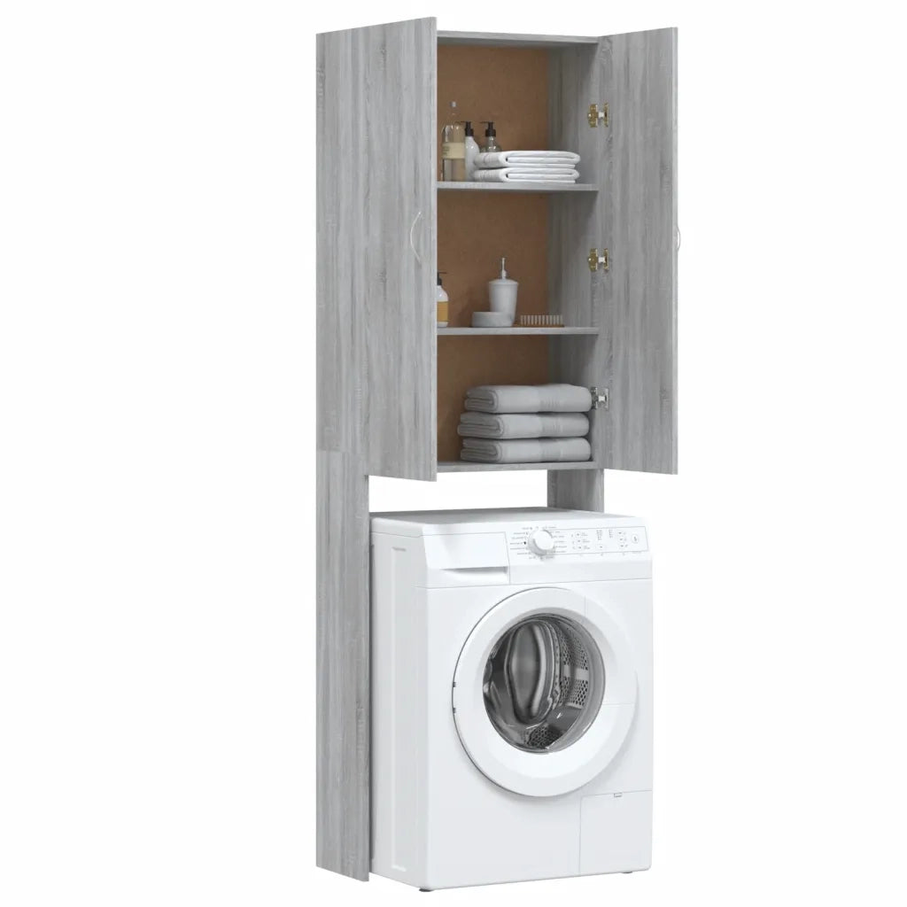 Mobile per Lavatrice Grigio Sonoma 64x25,5x190 cm CFW1866516