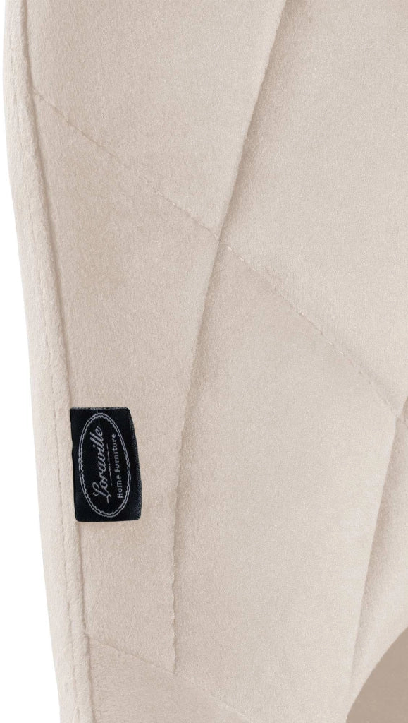 Sgabello da bar Lazio Velvet crema,bianco