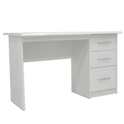 Scrivania retta PRAGUE – 3 cassetti – Colore bianco – Design moderno e funzionale