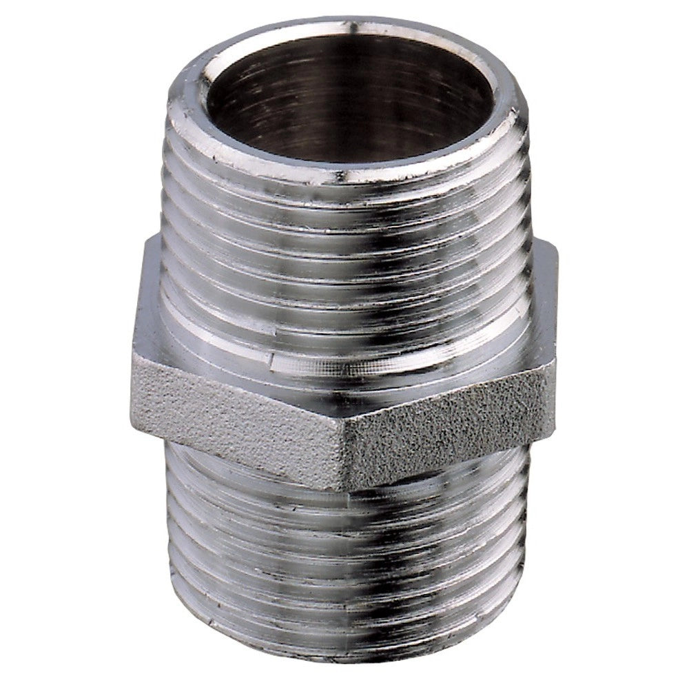 Niples in ottone cromato da 1/2 maschio maschio