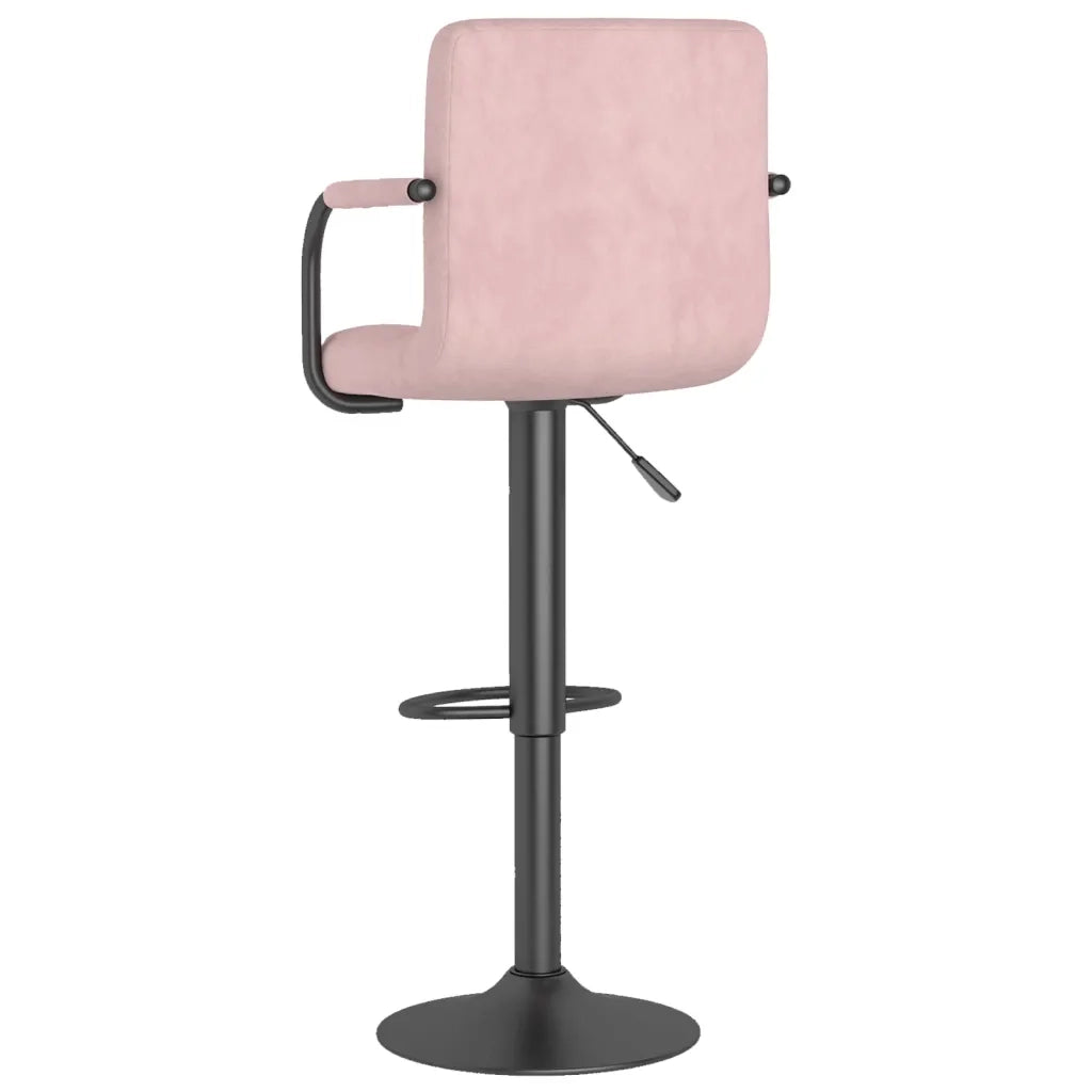 Sgabello da Bar Rosa in Velluto cod mxl 69550