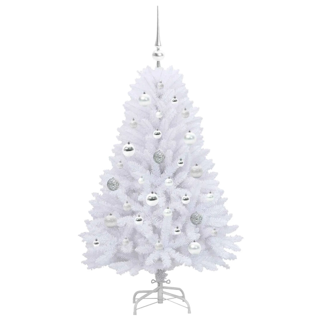 Albero di Natale | Decorazioni natalizie Artificiale con Rami Pieghevoli Bianco 120 cm