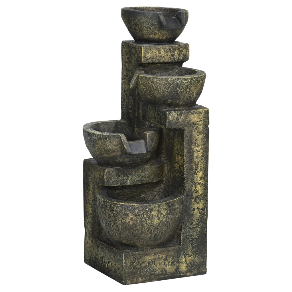 Fontana da giardino ¨C zephmum ¨C Grigio 25x24x60 cm