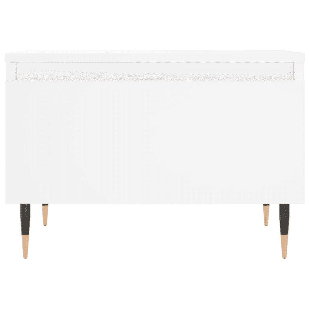 Tavolini da Salotto 2pz Bianchi 50x46x35cm in Legno Multistrato 830845