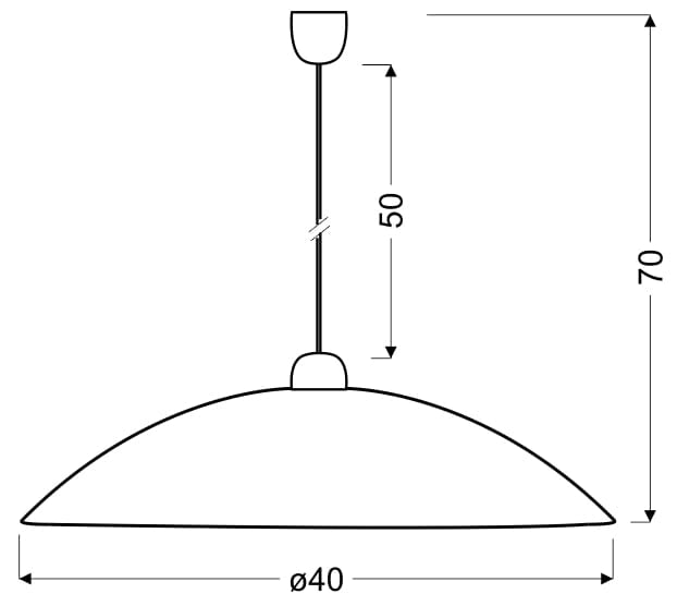 Lampada a sospensione Candellux Malibu bianca Ø40 E27