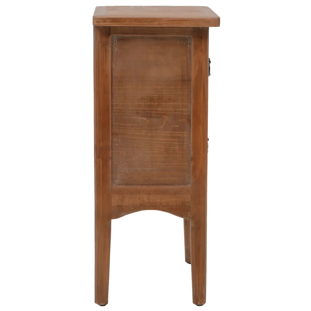Comodino in Legno Massello di Abete 40x29x68 cm Marrone cod mxl 30771