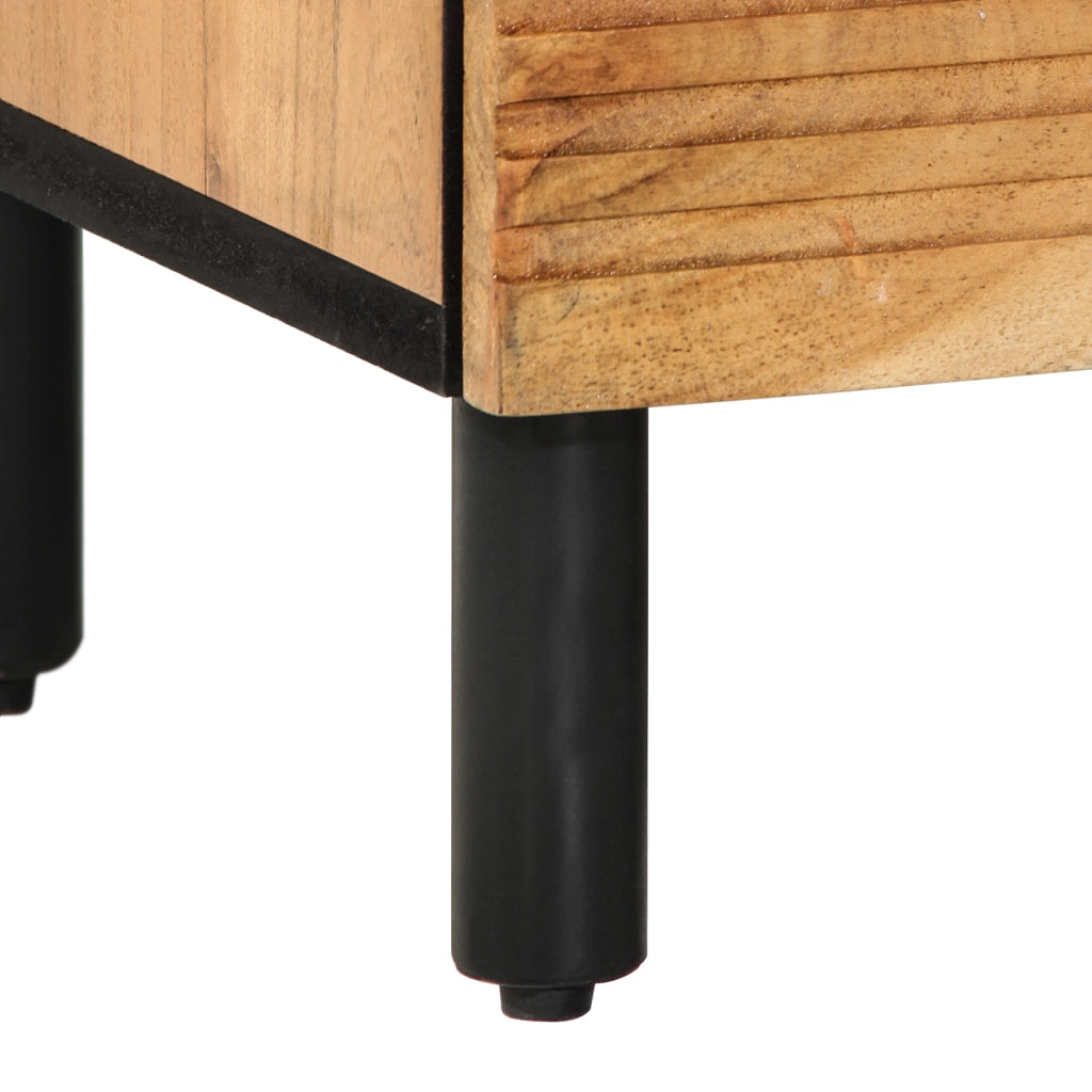Comodino  50x33x60 cm in Legno Massello di Acacia