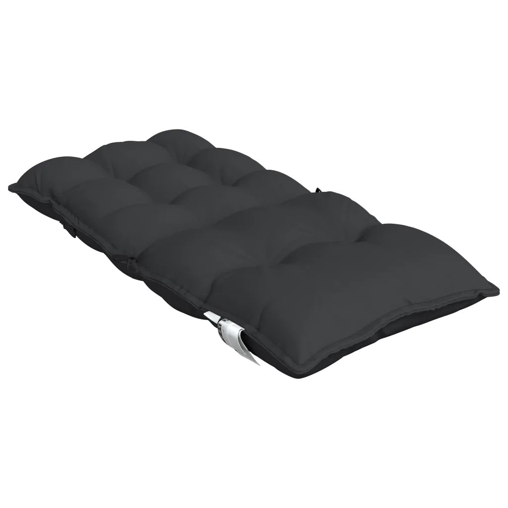 Cuscini per Sedia Schienale Basso 4 pz Neri in Tessuto Oxford 377693