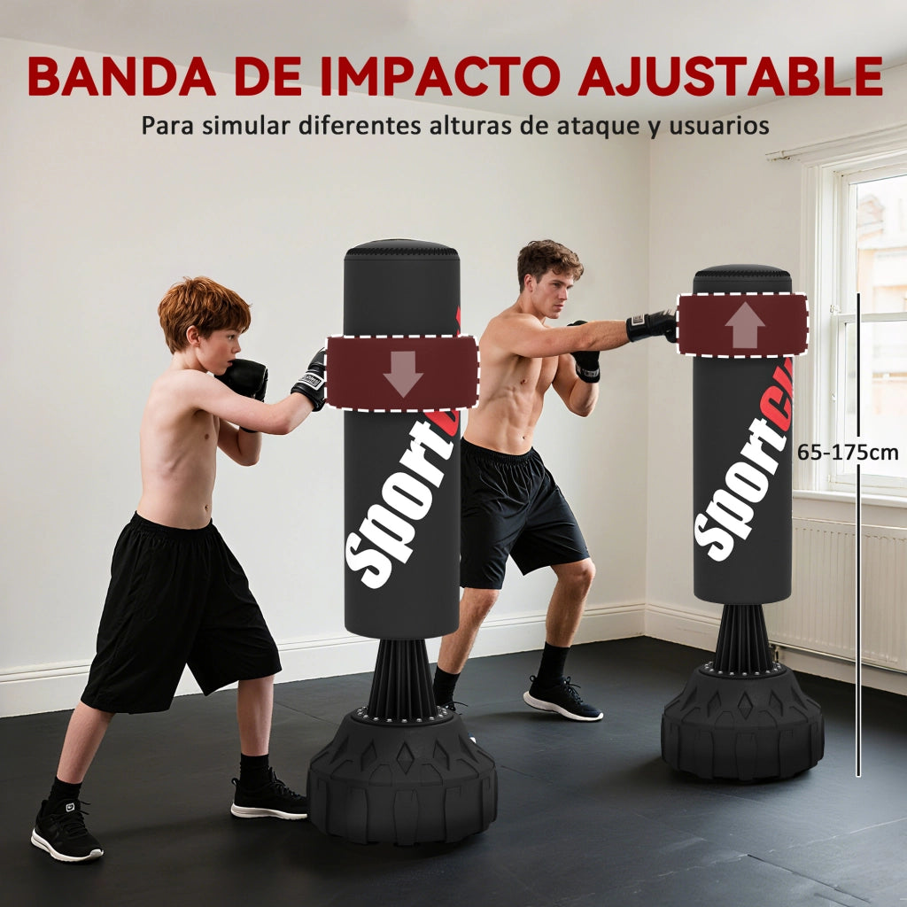 Sacco da boxe in piedi regolabile 175 cm ¨C zephmum ¨C nero
