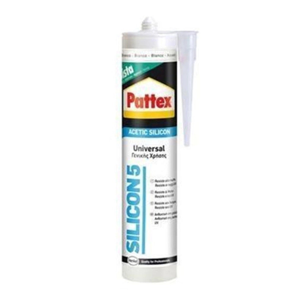 Trade Shop - Cartuccia Silicone Acetico Multiuso 280 Ml Colore Bianco Sigillante -