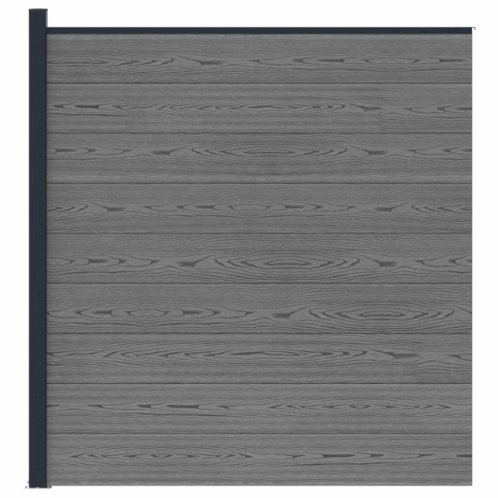 Pannello di Recinzione WPC e Alluminio Grigio 42039059