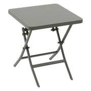Tavolino quadrato acciaio Greensboro verde alloro 40x40 cm