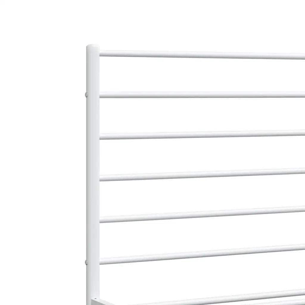 Giroletto con Testiera e Pediera-Struttura Letto Metallo Bianco 120x200 cm 672395
