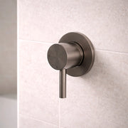 SINED Miscelatore da incasso con canna a fucile in acciaio inox finitura oro rosa resistente alla corrosione design funzionale e sofisticato per installazione a muro MISCELATORE-MURO-LEVANTE-CANNA-F