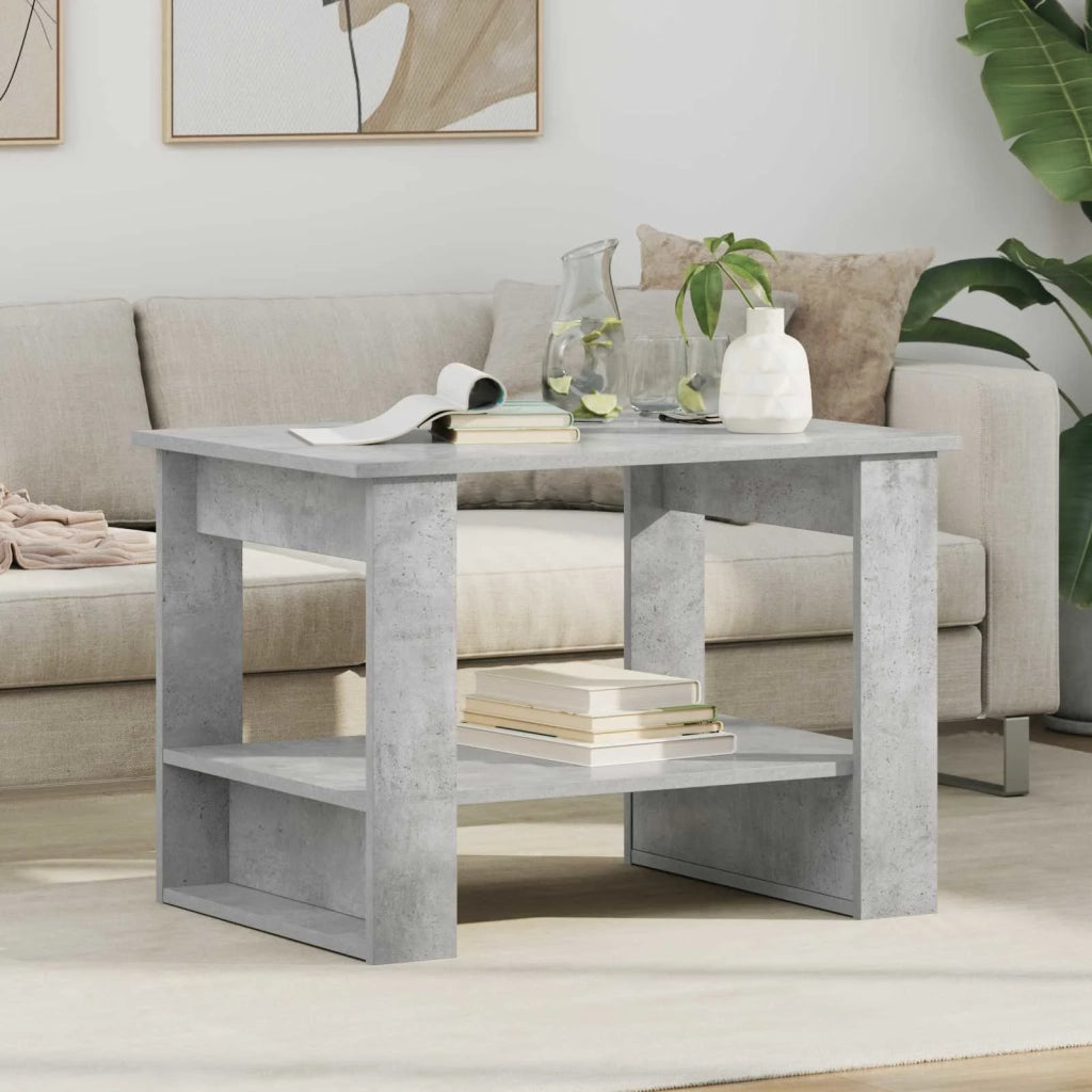 Tavolino da salotto Grigio cemento 72 x 50 x 50 cm 8000191