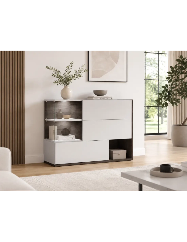 Buffet KLIS – Credenza con tre porte e tre nicchie