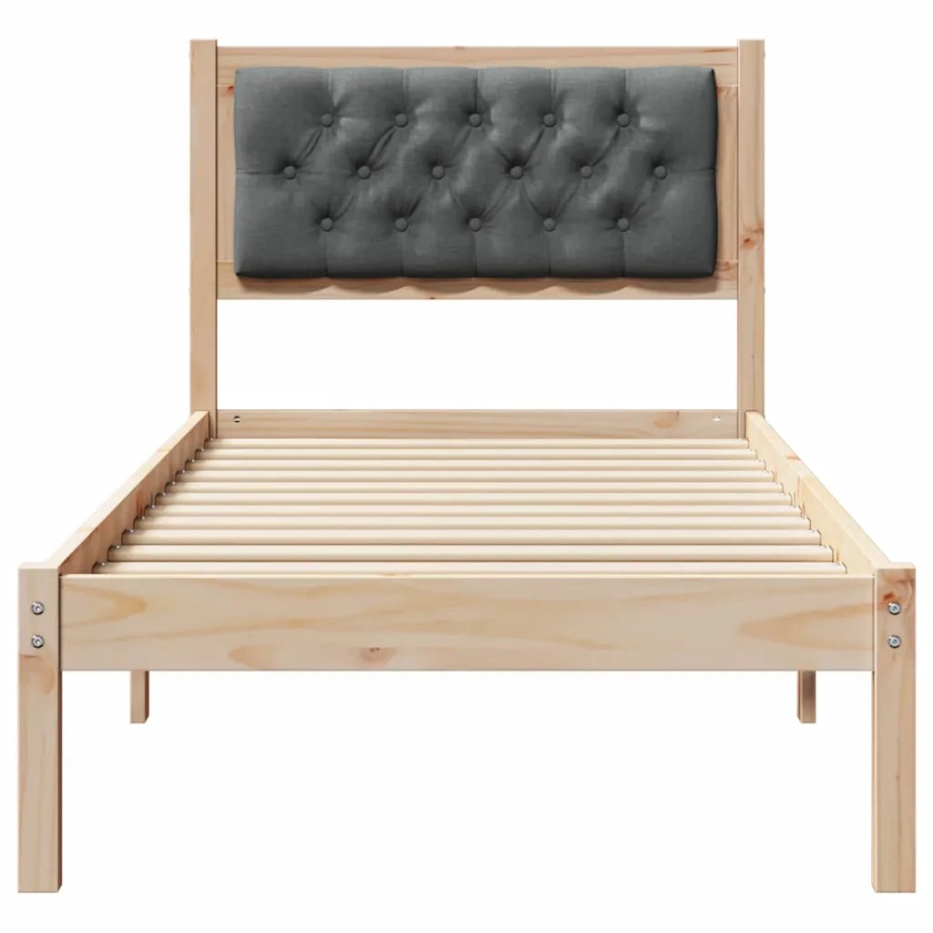 Struttura del letto Grigio scuro 75 x 190 cm Pino massello 878230