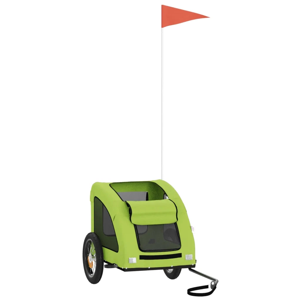 Rimorchio da Bici per Animali Verde Oxford e Ferro CFW1641736