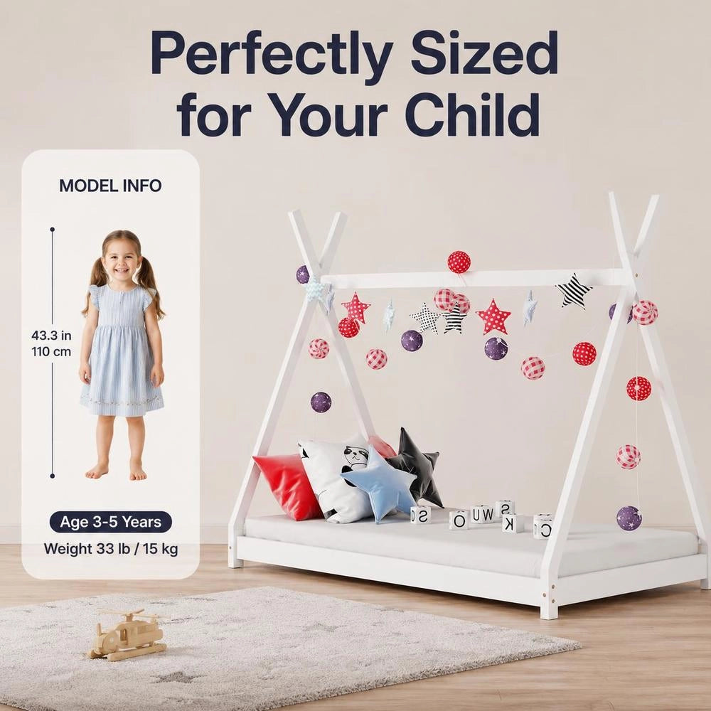 ChildrenFTs Bed Frame White Solid Pine 70 X 140 Cm