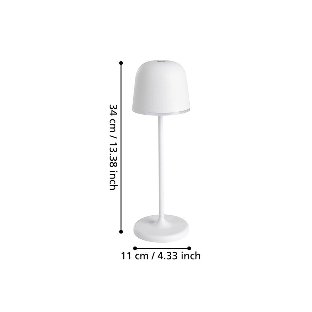 Lampade Da Tavolo Esterno Mannera Alluminio Grigio Policarbonato Bianco Led
