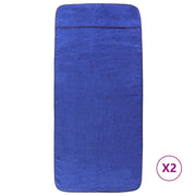 Asciugamani da Spiaggia 2 pz Blu Reale 60x135 cm Tessuto 400 GSM CFW6212987