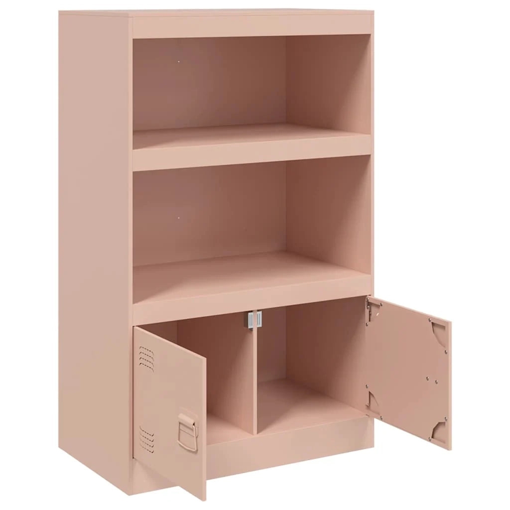 Buffet credenza cassettiera armadio mobile contenitore organizer per cucina soggiorno salotto 67 x 39 x 107 cm acciaio rosa 02_0036203