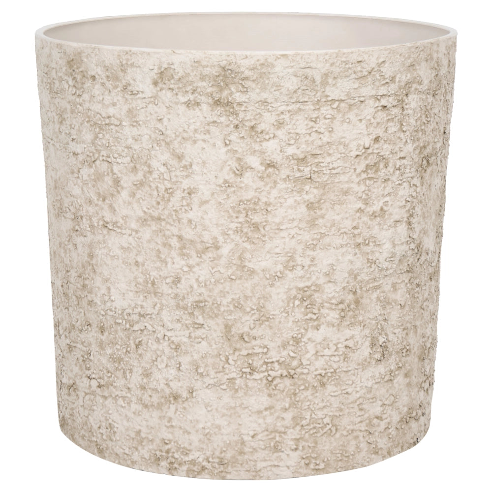 Vaso da fiori alto in pietra mista, per giardino, per interni ed esterni, 44x43 cm, beige chiaro