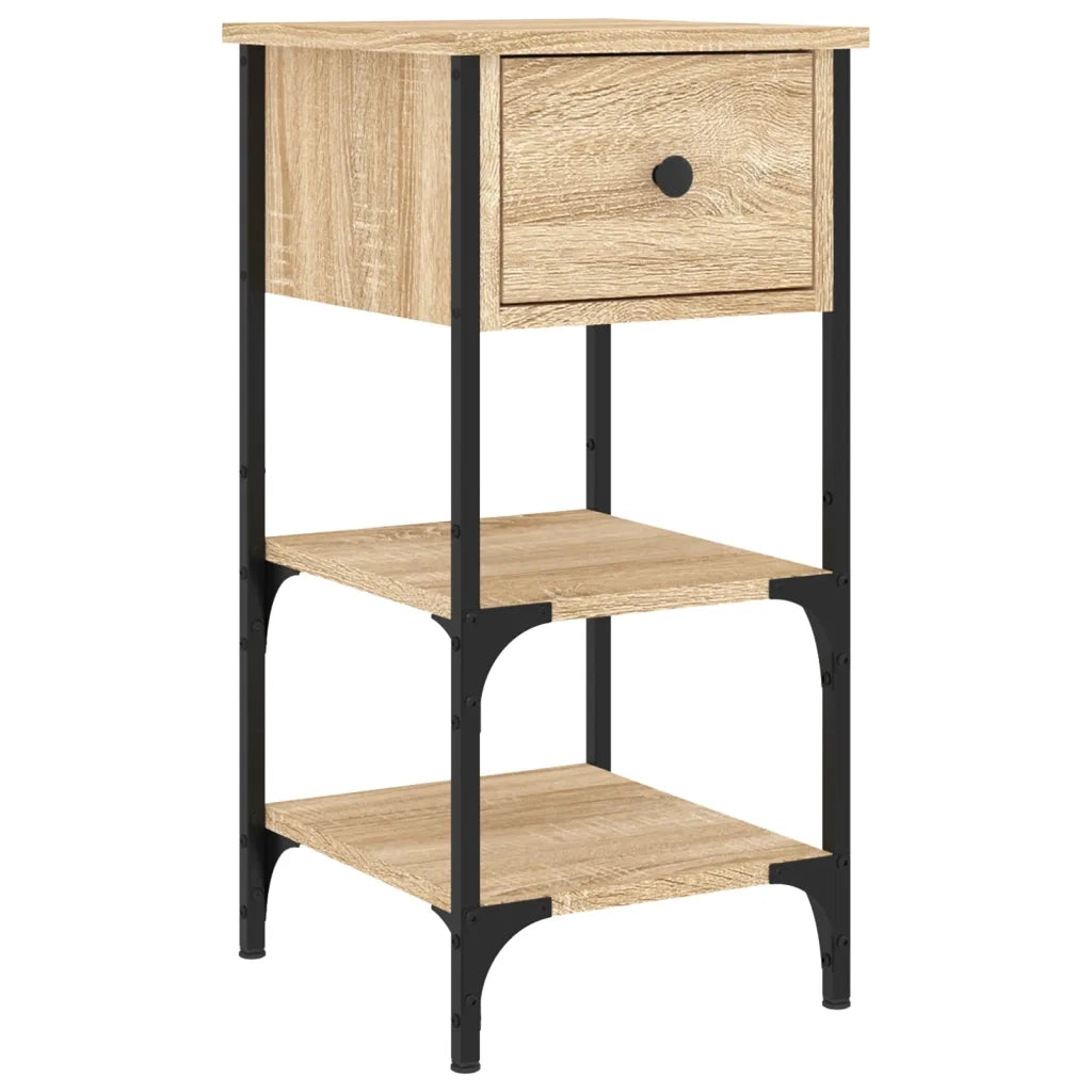Set di 2 Comodini | Armadio da Notte | Mobiletto da notte Rovere Sonoma 34x36x70 cm in Legno Multistrato