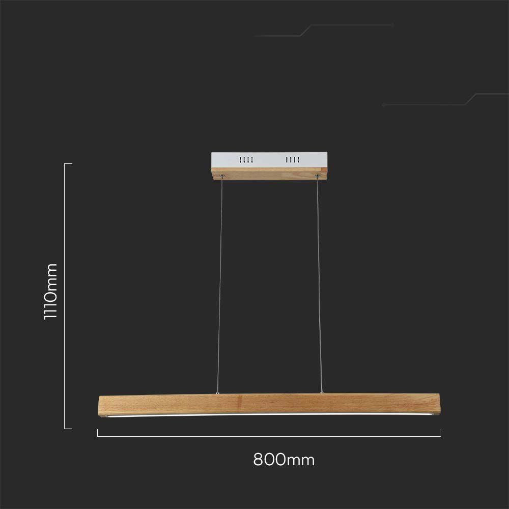 Lampada sospesa LED 80cm legno 4000K V-TAC VT-7582