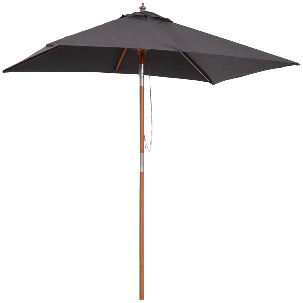 Ombrellone da Giardino Inclinabile 2x1.5 m ¨C zephmum ¨C Legno Abete Grigio Scuro