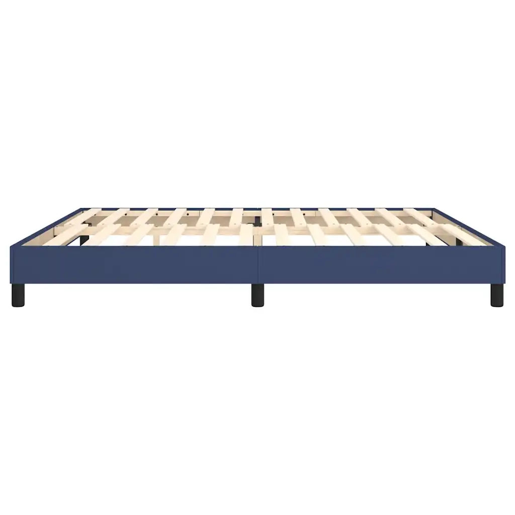 Struttura Letto a Rete a Molle-Giroletto Blu 200x200 cm in Tessuto 179196