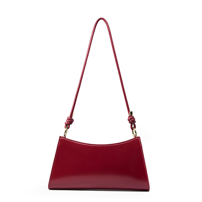 Borse a tracolla da donna in vera pelle, colore rosso.