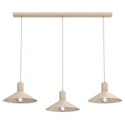 Lampadario sospeso Nox 3 luci E27 beige metallo