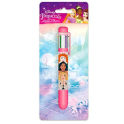 Trade Shop - Penna Con 6 Colori Principesse Accessorio Scuola Regalo Cancelleria Bambine 961730 -