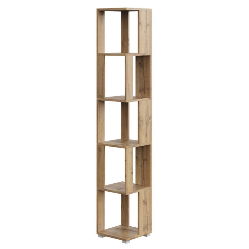 Libreria Stante Alto SOLA - Rovere Wotan - Larghezza 29 cm, Altezza 168 cm, Profondit? 29 cm